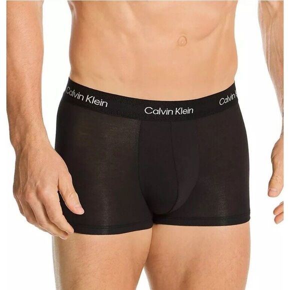 CALVIN KLEIN Ultra Soft Men’s Sz XL Modal Black Trunk Underwear - Picture 3 of 4